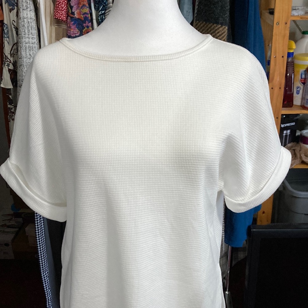 Waffle Knit Short Sleeve Top NEW WITH TAGS